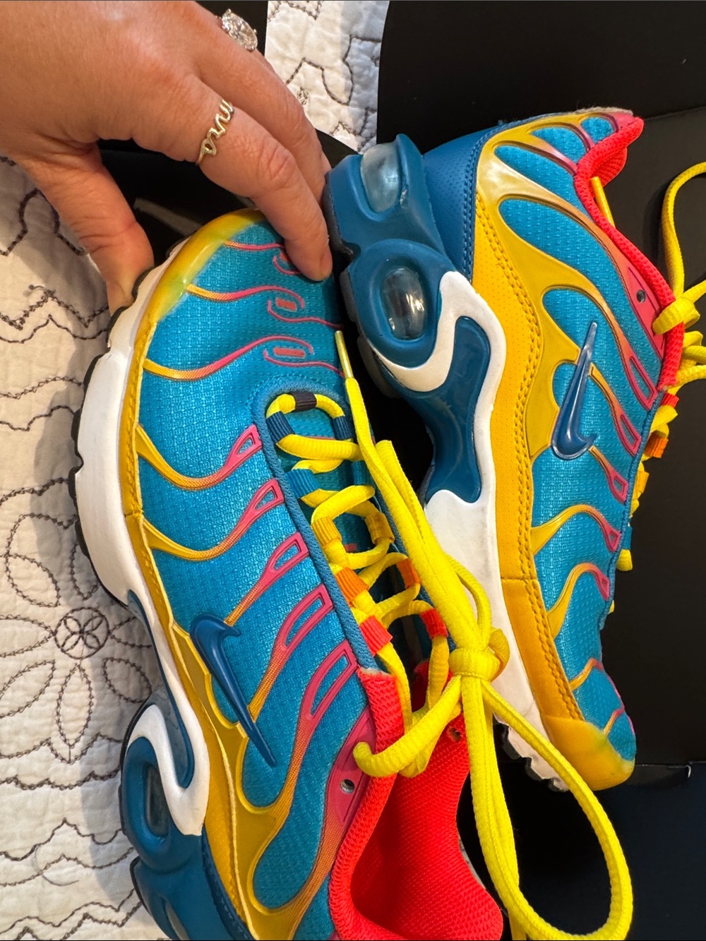 Nike Kids Blue, Yellow & Pink Athletic Sneakers